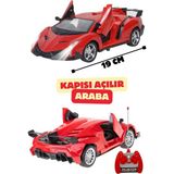 Trendzone Uzaktan Kumandalı Full Fonksiyon Işıklı Kapısı Açılan Rc Lamborghini Spor Araba 19 cm - Kırmızı