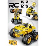 Trendzone Uzaktan Kumandalı Full Fonksiyon Şarjlı Işıklı Yüksek Hızlı Robota Dönüşen Bumblebee Araba 19CM - Sarı