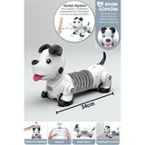 Trendzone Uzaktan Kumandalı Full Fonksiyon Sesli Işıklı Oyuncak Robot Sevimli Interaktif Akıllı Köpek 34CM - Beyaz - Gri