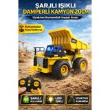 TRENDZONE Uzaktan Kumandalı Şarjlı Işıklı RC İş Makinesi Damperli Kamyon 20cm