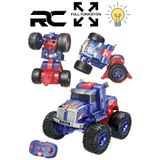 TRENDZONE Uzaktan Kumandalı Şarjlı Işıklı Yüksek Hızlı Robota Dönüşen Transformers Optimus Prime Araba 19cm