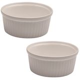 Trento Set 2 seramik yuvarlak servis 14 cm fırın pişirme Auflauffoermchen tapas kek kalıbı