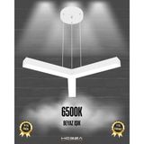 Tres (Beyaz Kasa, Beyaz Işık) Ledli Modern Sarkıt Linear LED Avize Salon Mutfak Oturma Odası Yatak Odası Antre Hol LED