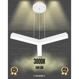 Tres (Beyaz Kasa, Sarı Işık) Ledli Modern Sarkıt Linear LED Avize Salon Mutfak Oturma Odası Yatak Odası Antre Hol LED