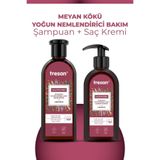 Tresan Meyan Kökü Yoğun Nemlendirici Sülfatsız 300 ml Bakım Şampuanı+300 ml Saç Kremi