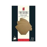 Trescol Kahve Filtresi, Naturel Kağıt, 4 Numara, Büyük Boy, 100'lü Paket