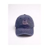 Tresore Minimal Kedi Nakışlı Şapka / Minimal Kedi Pembe Nakışlı Şapka Baseball Cap Kedi Temalı Şapka
