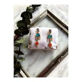 Trevi Accessories Renkli Sıra Taş Uzun Sallantılı Küpe
