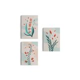 Trezon 3’Lü Tablo Modern Sanat Posterleri Yaz Çiçek Takımu Dekoratif Duvar Tablo Seti-Aü-22