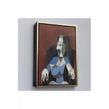 Trezon Ahşap Çerçeveli Pablo Picasso - Koltukta Oturan Soyut Kadın Tablosu-7296