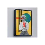 Trezon Ahşap Çerçeveli Pop Art Soyut Kadın Tablosu-7875
