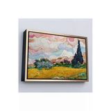 Trezon Ahşap Çerçeveli Vincent Van Gogh - Buğday Tarlası Tablo-7150