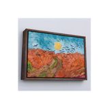 Trezon Ahşap Çerçeveli Vincent Willem Van Gogh - Kargalarla Buğday Tarlası Tablo-7152