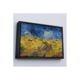 Trezon Ahşap Çerçeveli Vincent Willem Van Gogh - Kargalarla Buğday Tarlası Tablo-7190