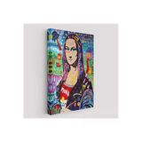Trezon Banksy Renkli Mona Lisa Kanvas Tablo, Pop Art, Sokak Sanatı, Kanvas Tablo-5305