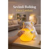 Trezon Bulldog Figürlü Dekoratif Masa Lambası Çocuk Odası Gece Lambası
