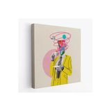 Trezon Çizgi Roman Kahramanı Kahvesini Yudumluyor Pop Art Kanvas Tablo-5066