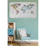Trezon Eğitici Dünya Haritası Dünya Atlası Çocuk Ve Bebek Odası Duvar Sticker -60X105-3825