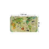 Trezon Eğitici Dünya Haritası Dünya Atlası Çocuk Ve Bebek Odası Duvar Sticker-85X130-3773