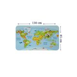 Trezon Eğitici Dünya Haritası Dünya Atlası Çocuk Ve Bebek Odası Duvar Sticker-85X130-3778