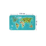 Trezon Eğitici Dünya Haritası Dünya Atlası Çocuk Ve Bebek Odası Duvar Sticker-85X130-3784