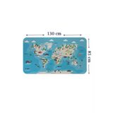 Trezon Eğitici Dünya Haritası Dünya Atlası Çocuk Ve Bebek Odası Duvar Sticker-85X130-3802