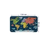 Trezon Eğitici Dünya Haritası Dünya Atlası Çocuk Ve Bebek Odası Duvar Sticker-85X130-3810