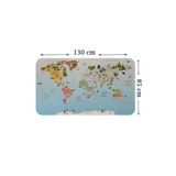 Trezon Eğitici Dünya Haritası Dünya Atlası Çocuk Ve Bebek Odası Duvar Sticker-85X130-3824