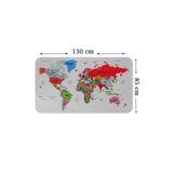 Trezon Eğitici Ülke Ve Başkent Detaylı Atlası Dünya Haritası Duvar Sticker-85X130-3853
