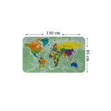 Trezon Eğitici Ülke Ve Başkent Okyanus Detaylı Atlası Dünya Haritası Duvar Sticker-85X130-3835