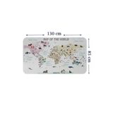 Trezon Eğitici Ve Bayraklı Dünya Haritası Dünya Atlası Çocuk Ve Bebek Odası Duvar Sticker-85X130-3813