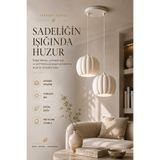 Trezon Japandi İkili Sarkıt Avize Minimal Modern Tavan Aydınlatması