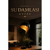 Trezon Modern Dekoratif Su Damlası Avize Beyaz Led Ampul Hediyeli