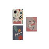 Trezon Renkli Çiçekler, Mutfak, Antre Çağdaş Duvar Tablosu 3 Lü Set-Aj-10