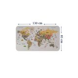 Trezon Türkçe Eğitici Ülke Ve Başkent Detaylı Atlası Dünya Haritası Duvar Sticker-85X130-3854