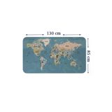 Trezon Türkçe Eğitici Ülke Ve Başkent Okyanus Detaylı Atlası Dünya Haritası Duvar Sticker-85X130-3836