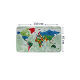 Trezon Türkçe Eğitici Ülke Ve Başkent Okyanus Detaylı Atlası Dünya Haritası Duvar Sticker-85X130-3840