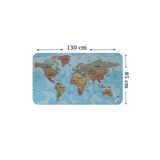 Trezon Türkçe Eğitici Ülke Ve Başkent Okyanus Detaylı Atlası Dünya Haritası Duvar Sticker -85X130-3849
