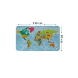 Trezon Türkçe Eğitici Ülke Ve Başkent Okyanus Detaylı Atlası Dünya Haritası Duvar Sticker -85X130-3870