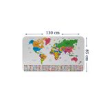 Trezon Ülke Bayrak Lı Eğitici Başkent Detaylı Atlası Dünya Haritası Duvar Sticker-85X130-3833