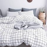 Trg Home Modern Çift Kişilik Nevresim Takımı Lastikli Çarşaf - Beyaz - 200 x 220 cm