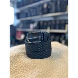 Trg Polo Bene 3,5 cm Örgü Desenli Erkek Kemeri - Siyah - 115 cm