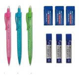 Tri Click Versatil Kalem 0.7 mm 3 Adet 0.7 mm Uç 3 Adet Sınav Silgisi 3 Adet