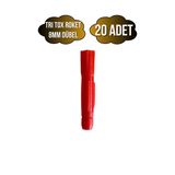Tri Tox Roket Kırmızı 8Mm Dübel Beton Tuğla Briket Dubeli(8Mm)(Kırmızı)(Roket) Kırmızı 8Mm Kırmızı - 20 Adet