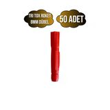 Tri Tox Roket Kırmızı 8Mm Dübel Beton Tuğla Briket Dubeli(8Mm)(Kırmızı)(Roket) Kırmızı 8Mm Kırmızı - 50 Adet