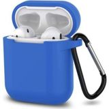 Tria Airpods Uyumlu Silikon Kılıf Yumuşak Mat 360 Koruma - Mavi