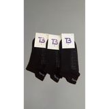 Tria Body Kaydırmaz Tabanlı 3lü Paket Kısa Çorap (Yoga/pilates/spor/günlük) - Standart - Siyah