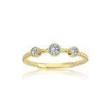 Tria Gümüş Yüzük - 925 Ayar Gümüş Güverseli Swarovski Taşlı Minimal Kadın Yüzük - Eşe Hediyelik