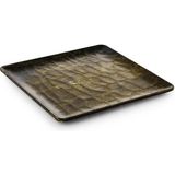 Tria Hibrit Ahşap Rölyefli Kare Servis Tabak 6 Adet 26X26 cm Çam Desenli - 26 x 26 cm