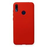 Tria Huawei Y7 2019 Uyumlu İçi Kadife Lansman Tasarım Silikon Telefon Kılıfı,Kırmızı Tek Ebat
